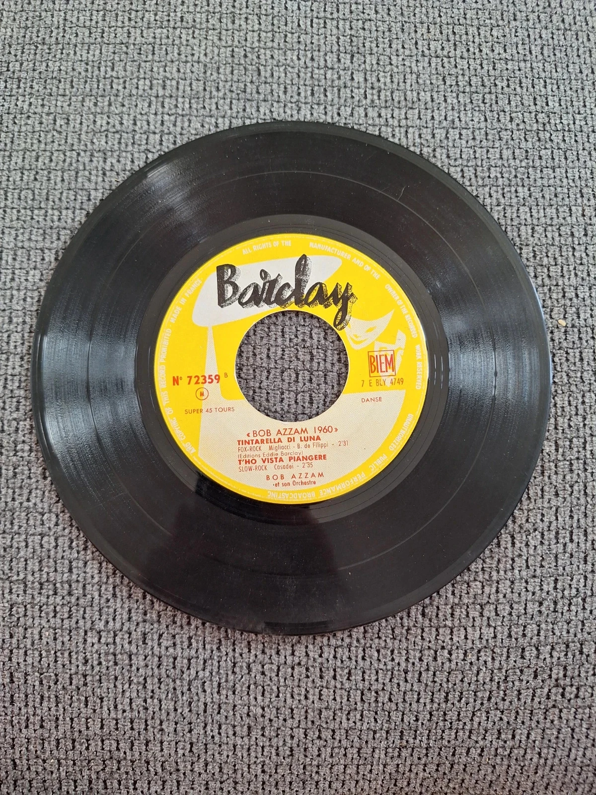 Barclay 72359 super 45 rpm record – photo 4